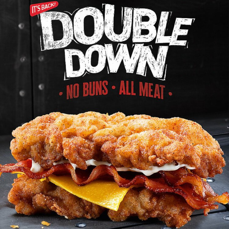 We use to be a proper country. When @kfc got rid of the #doubledown it was the start of the fall.