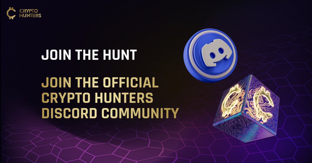 🌟Enhance your Crypto Hunters AR Game experience ▶️Join the official Crypto Hunters Discord server! 👯Connect with fellow hunters in our discord chat, share and build your team ▶️Join the community today discord.com/invite/tFvSyvy… #crypto #web3 #jointhehunt #btc