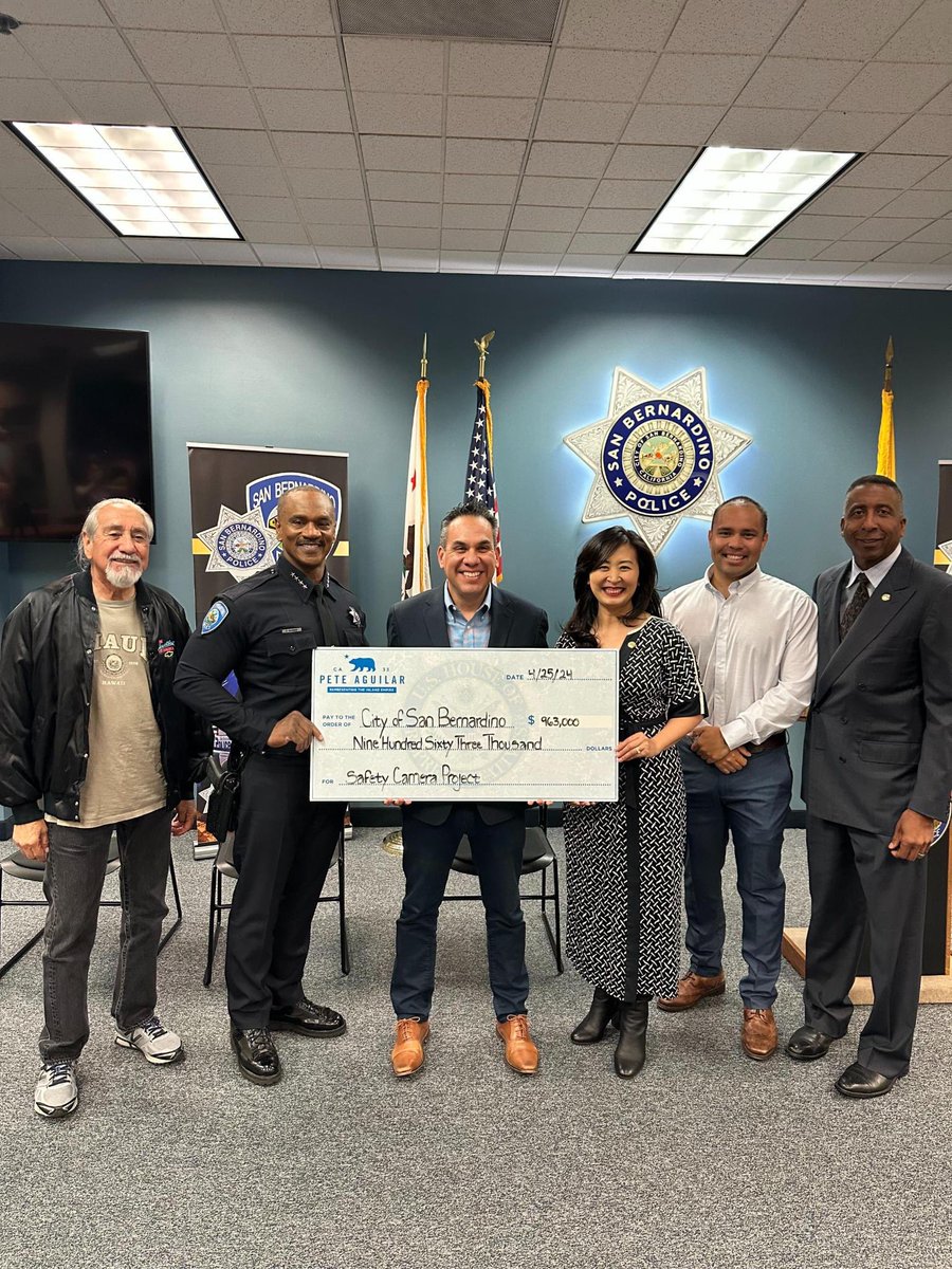 Keeping our community, our residents and our businesses safe is a top priority of mine. I'm proud to have secured nearly $1 million for @sbcitygov to install safety cameras that will assist our local law enforcement as they tackle crime in our region.