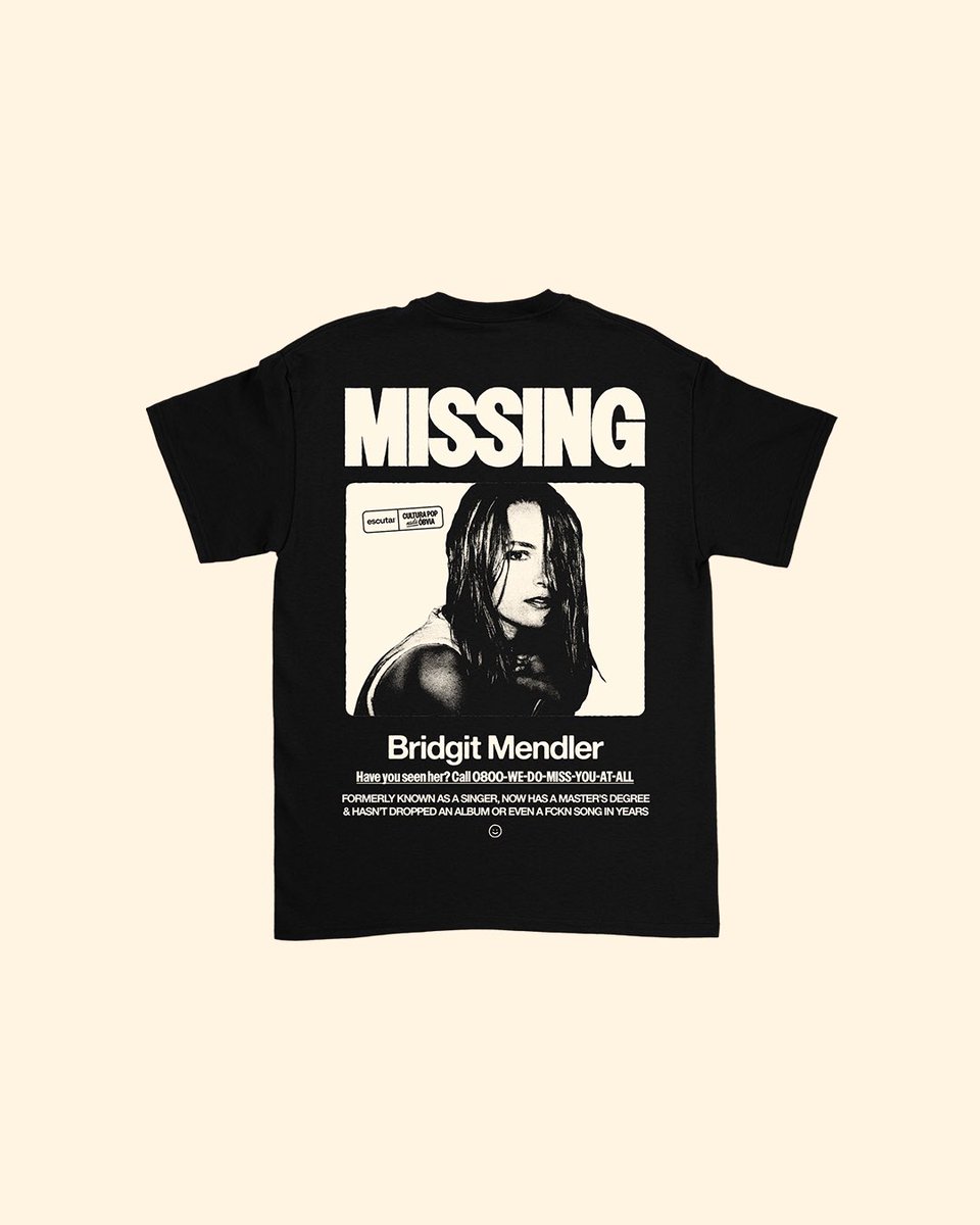 Alguém viu ela? A <a href="/escutai/">ESCUTAI</a> acabou de lançar mais um modelo lindo de blusa da Bridgit Mendler acompanhado de um pôster A3! Temos cupom especial de 10% para os mendies:

🏷️ BRIDGITBR

loja.escutai.com/produtos/camis…