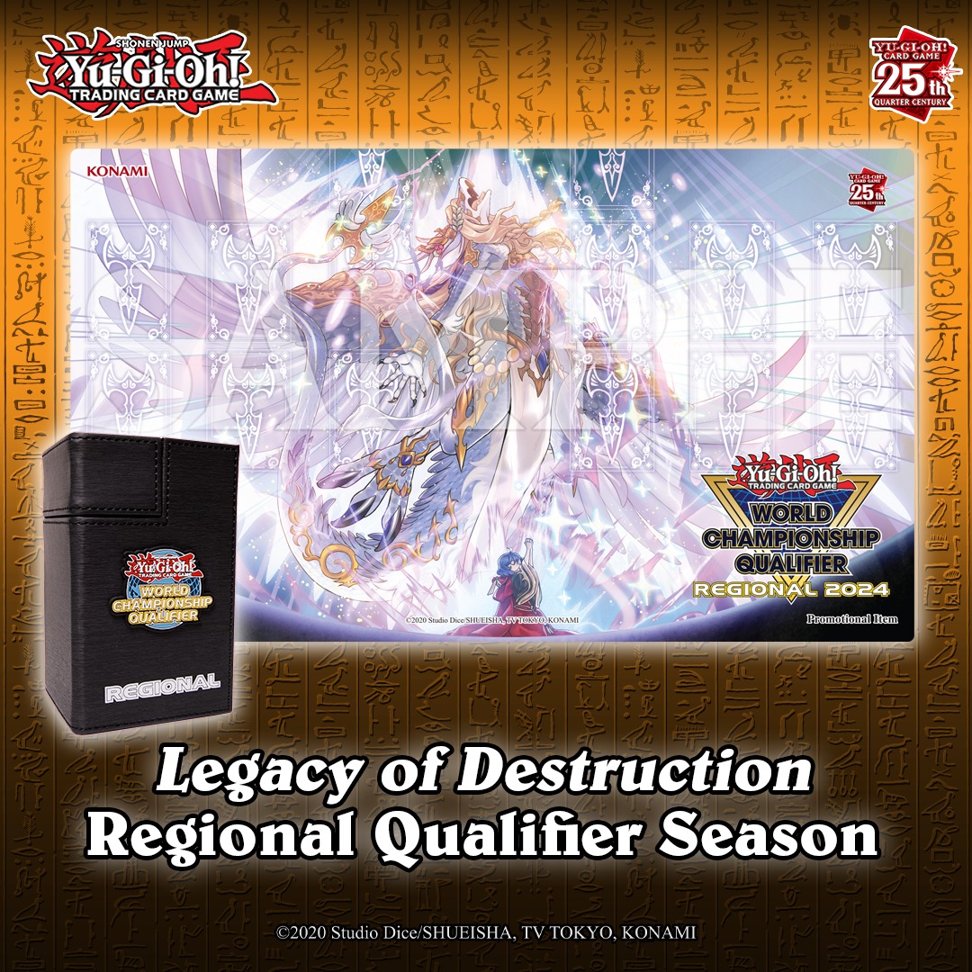 The North America #YuGiOhTCG Legacy of Destruction WCQ Regional Qualifiers start this weekend! ✨ 

To find participating OTS locations and more: bit.ly/43ZIHF0 🔗