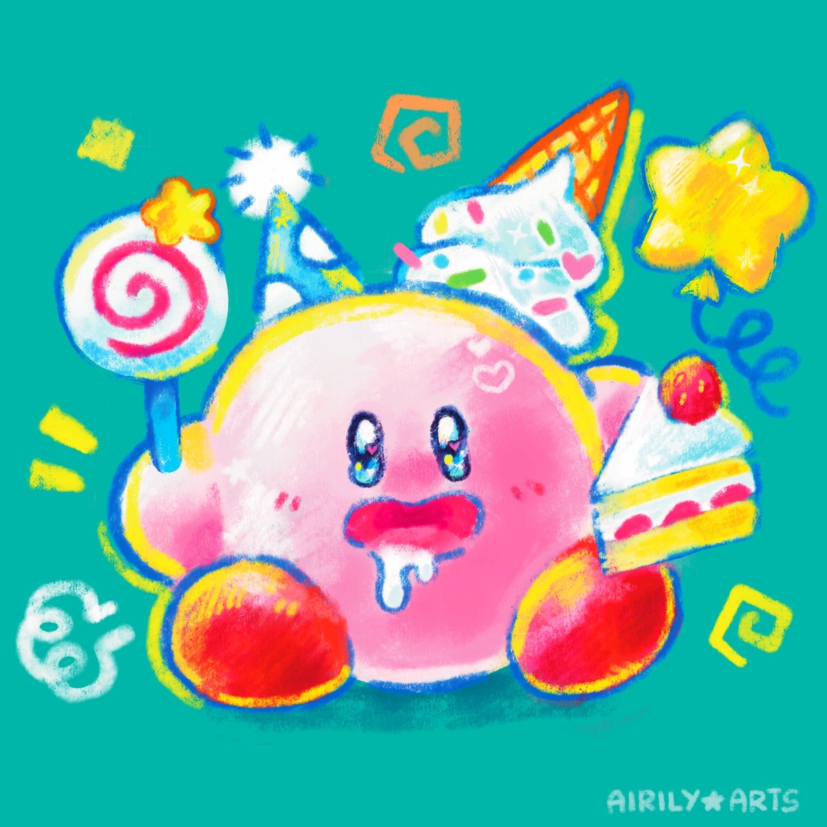 Happy 32nd Birthday Kirby!! 🎂⭐️ 🎉

#星のカービィ32周年 
#カービィのハッピーバースデー