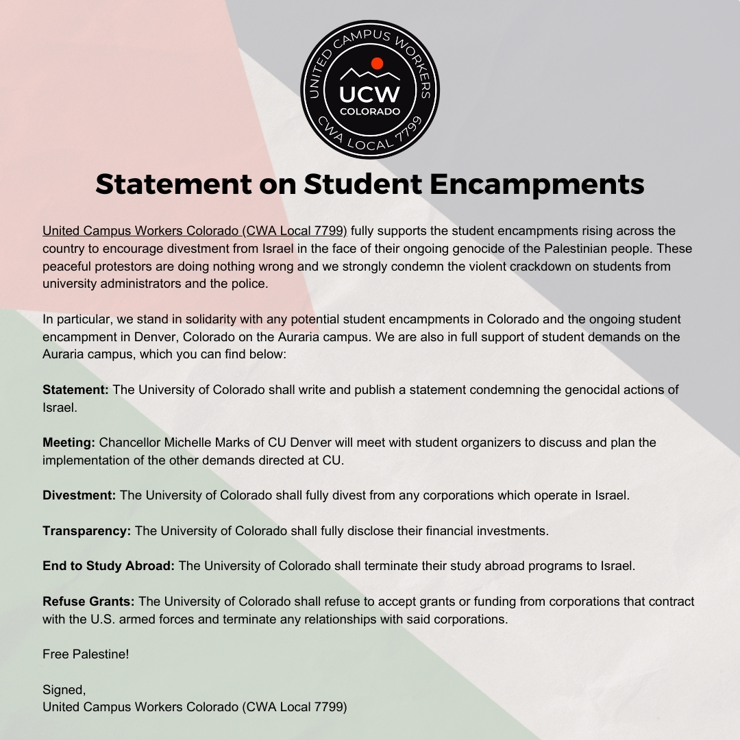 United Campus Workers Colorado (@ucwcolorado) on Twitter photo 