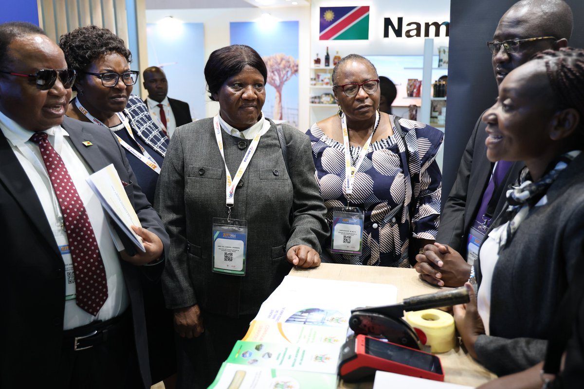 Minister @ShavaHon toured the MOFAIT stand at the @ZITF1 . He was accompanied by Acting Secretary Ambassador Rofina N. Chikava and other senior Ministry officials.