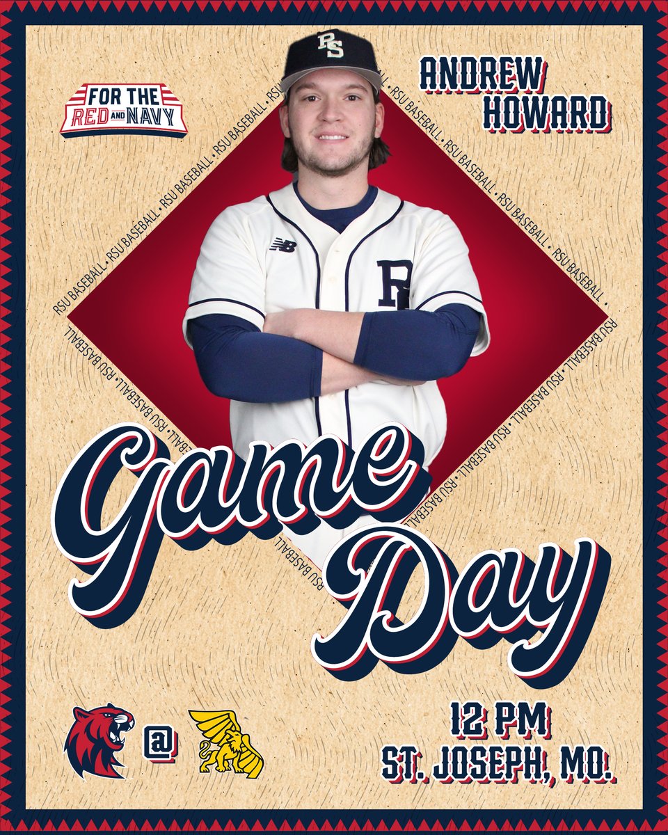 It's Gameday!! ⚾️ Baseball 🆚 Missouri Western 🕛 12 p.m. 📍 St. Joseph, Mo. 📺 themiaanetwork.com/rogersstate/ 📊 gogriffons.com/sidearmstats/b… #ForTheRedAndNavy