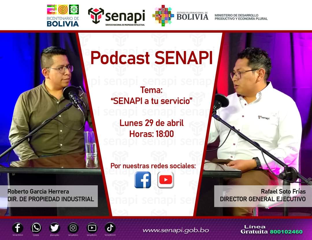 #PodcastSENAPI | Iniciamos nuestro primer #Podcast, con la presencia de Rafael Soto, Director General Ejecutivo, con quien hablaremos sobre el servicio que presta el SENAPI y el trabajo que se viene realizando para todo el público en general. #DíaMundialDeLaPropiedadIntelectual