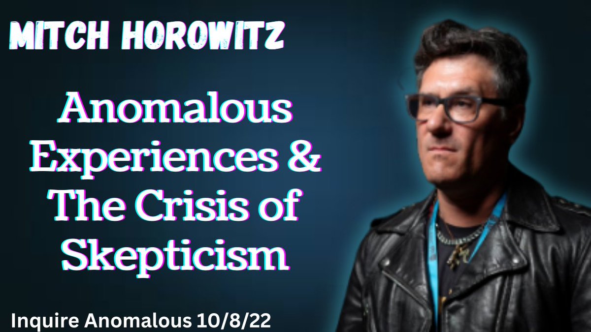 Anomalous Experiences & The Crisis of Skepticism w/ @MitchHorowitz See Here: youtu.be/GWh83KVpDOE