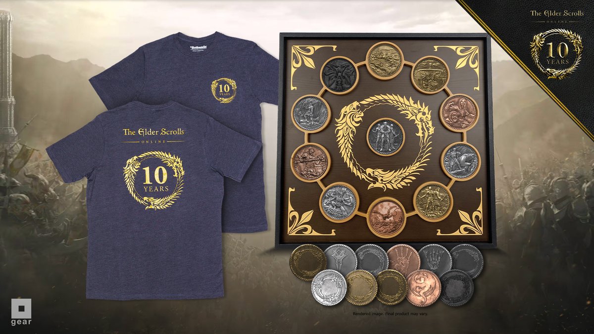 Celebrate a decade of #ESO in style. The first of the 10-Year Anniversary has arrived in @BethesdaGear and @BethesdaGearInt stores!