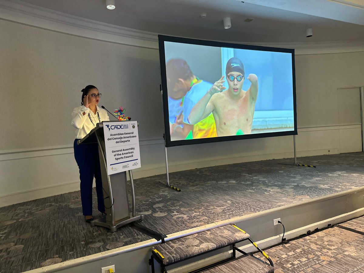 La ministra del Deporte, <a href="/LuzCristinaLT/">LCristinaLopez</a>, intervino en la Asamblea General del Consejo Americano del Deporte (CADE), en Washington, acerca del Sistema Paralímpico en Colombia. Además, invitó a los países del continente americano a apoyar a sus Para deportistas. 🧵 🌎✨