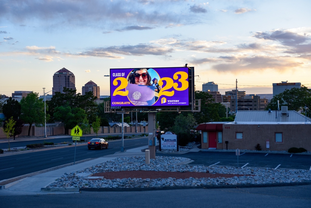 Spring class of ’24, you’ve completed countless hours of study sessions, and created lifelong memories. It’s time to celebrate YOU. Share your graduation moments using #WNMUgrad and see your face on some of our brightest billboards around the state.