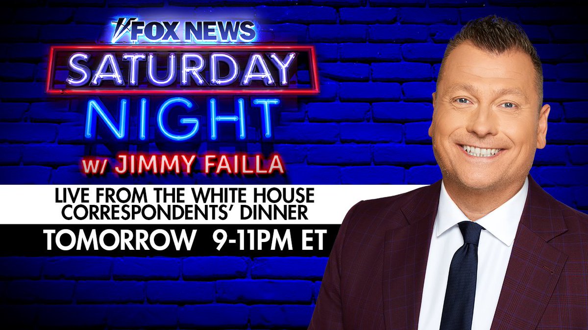 The cable news keg party is LIVE tomorrow night on the red carpet at 9PM ET! 🍻 @jimmyfailla #FoxNewsSaturdayNight #WhiteHouse