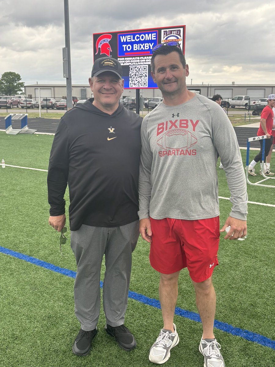 @VandyFootball checking out @BixbySpartanFB!