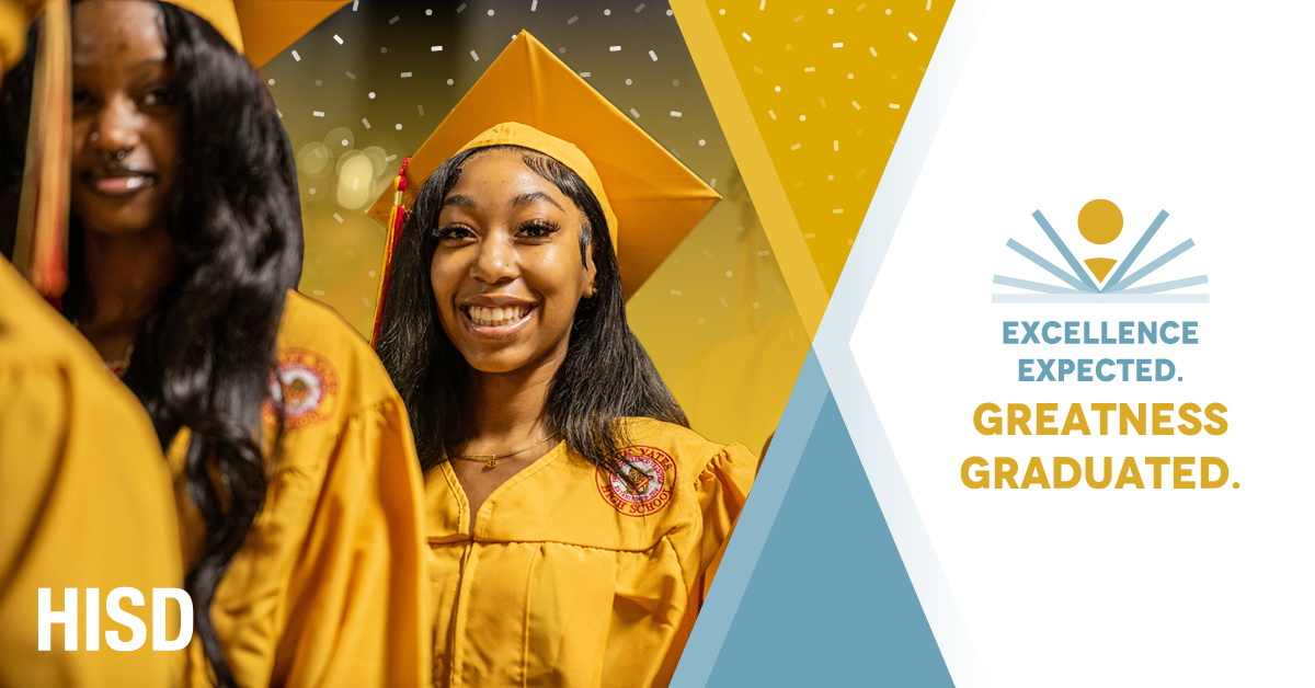 At HISD, Excellence is Expected, in how our students are educated, how we all work together, and how we serve our communities. As we wrap up the year, we celebrate the Greatness Graduated at HISD. Follow along: houstonisd.org/graduation #ExcellenceExpected #GreatnessGraduated