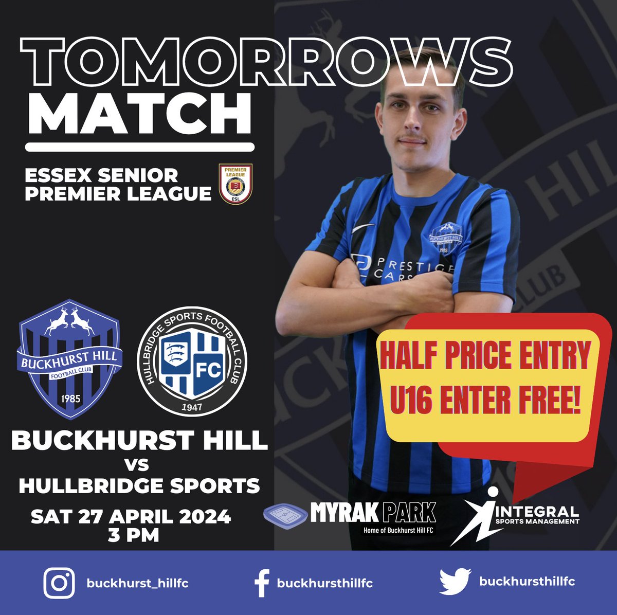 🚨LAST GAME OF THE SEASON - HALF-PRICE ENTRY🚨 + u16s get in 🆓 + 🆓 programme on entry + Best burgers in the league 🍔 + Coldest beers 🍺 + Greatest vibes in town! 😃 #COYStags 🦌
