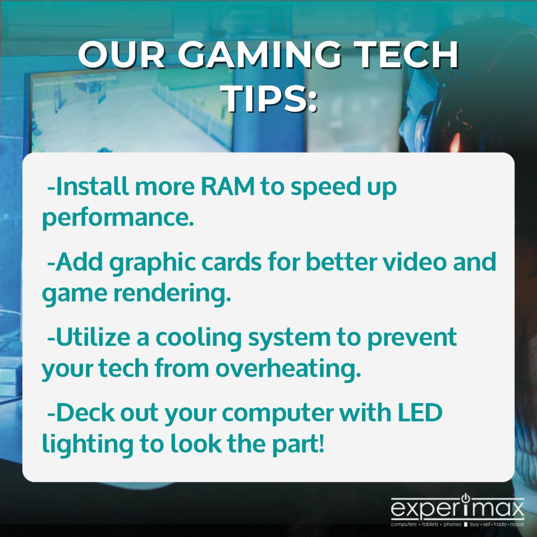 Ready to take your gaming setup to the next level? Here's our starter kit of tech upgrades and additions to step up your hobby. #GamerTips #Gaming #Experimax