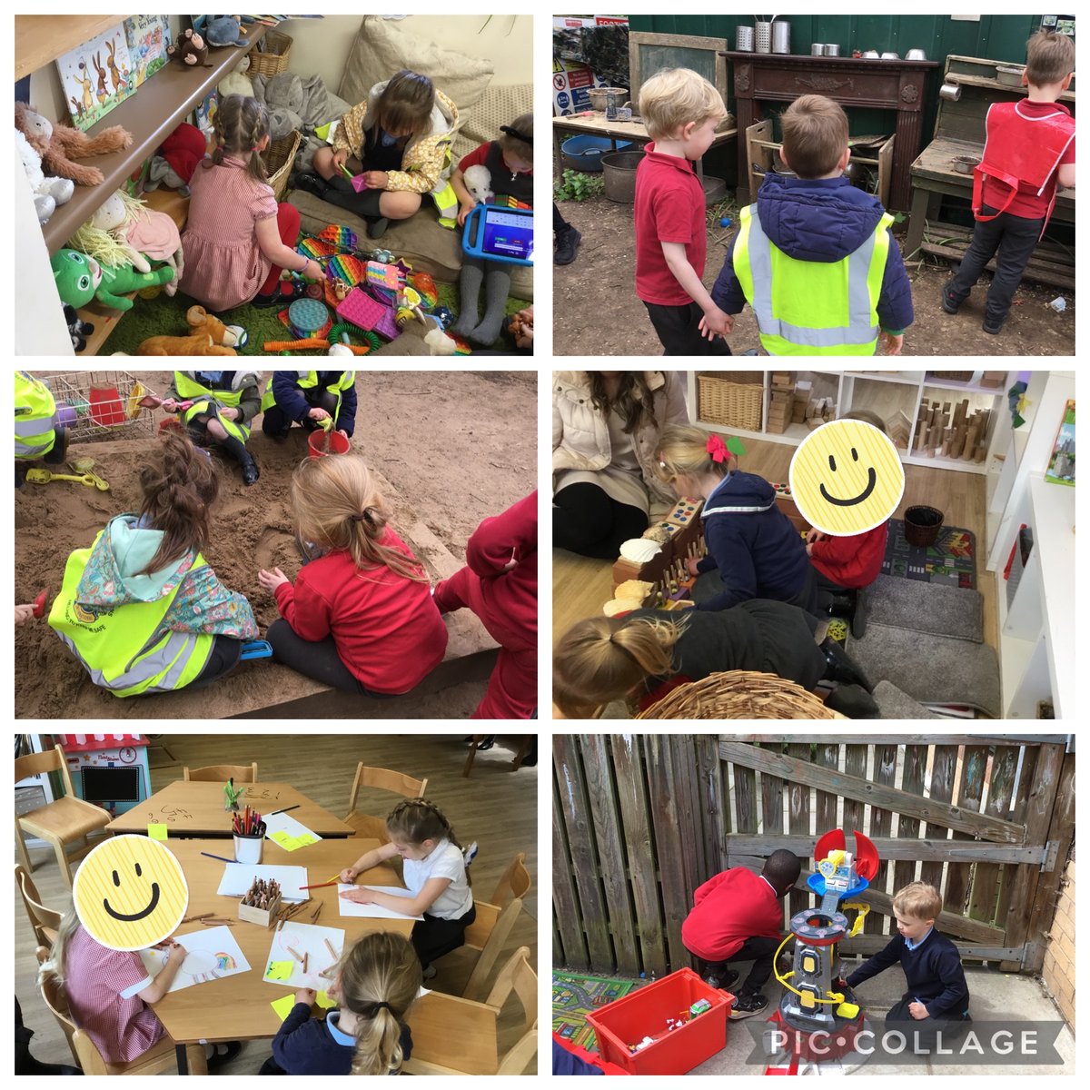 A busy week in Reception: On #BeepBeepDay we learnt about staying safe in cars & when walking by roads; After watching our bean seeds grow, we decided to make our own little garden! Today, we had a lovely time making new friends when we visited Undy Primary Reception class!