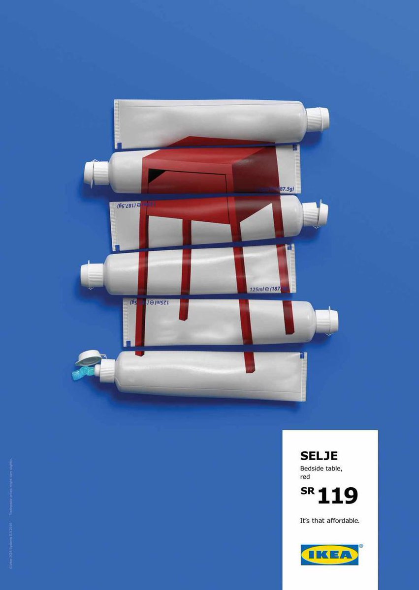 حملة اعلانية ذكية لــ IKEA من تصميم وكالة Memac Ogilvy & Mather في دبي.
ما فهمتم منها ؟
@Designers_Sup @DlelDes