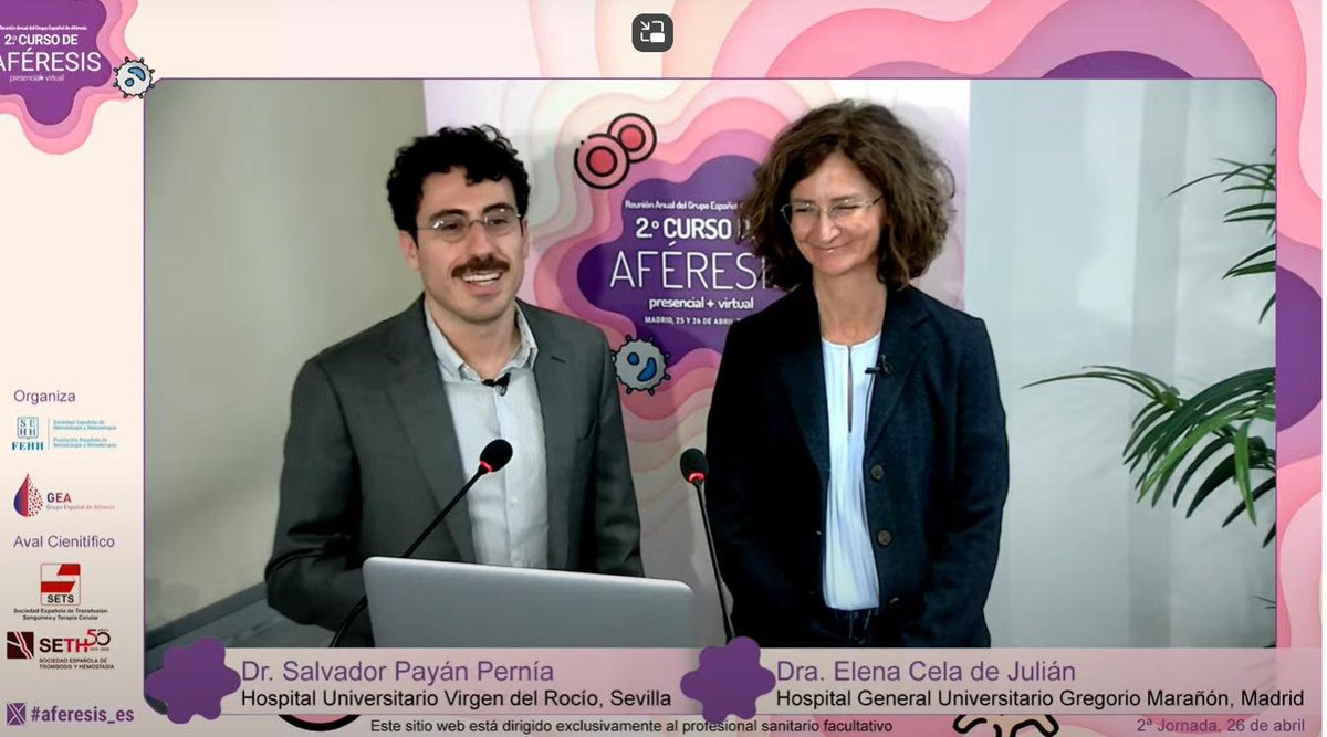 ¡Un placer ser ponente junto a la gran @ElenaCeladeJ! #Transfusión en #drepanocitosis: - Fenotipo eritrocitario extensivo en 1ª visita, respetar Rh completo y Kell - Recambio eritrocitario en complicaciones agudas si graves o si Hb>9 g/dl - No transfundir a la ligera en crisis