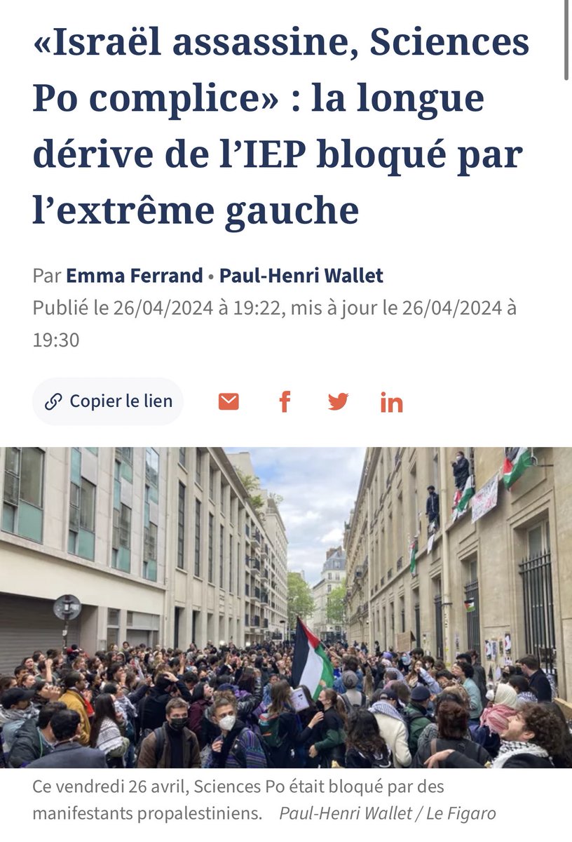 Pour tous ceux qui veulent un Master en wokisme option supporter du Hamas, il y a #SciencePo. Pour les autres, il y a l’@ISSEP_France !