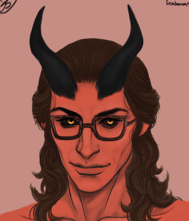 babys first commission!!!!!! a little rolan with glasses. i gave that bitch an astigmatism then i freaked it.

#rolan #bg3rolan #baldursgate3 #bg3 #tiefling