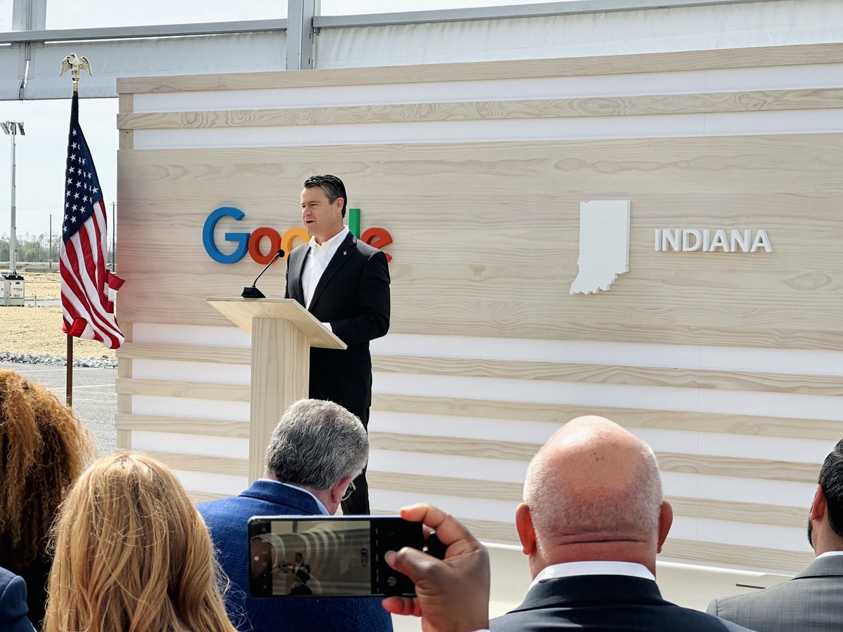 Indiana continues to attract the jobs of the future. Thrilled to join Google to celebrate its $2 billion data center in Fort Wayne and hear about additional investments the company is making in northeast Indiana communities, including a new skills-based training program with