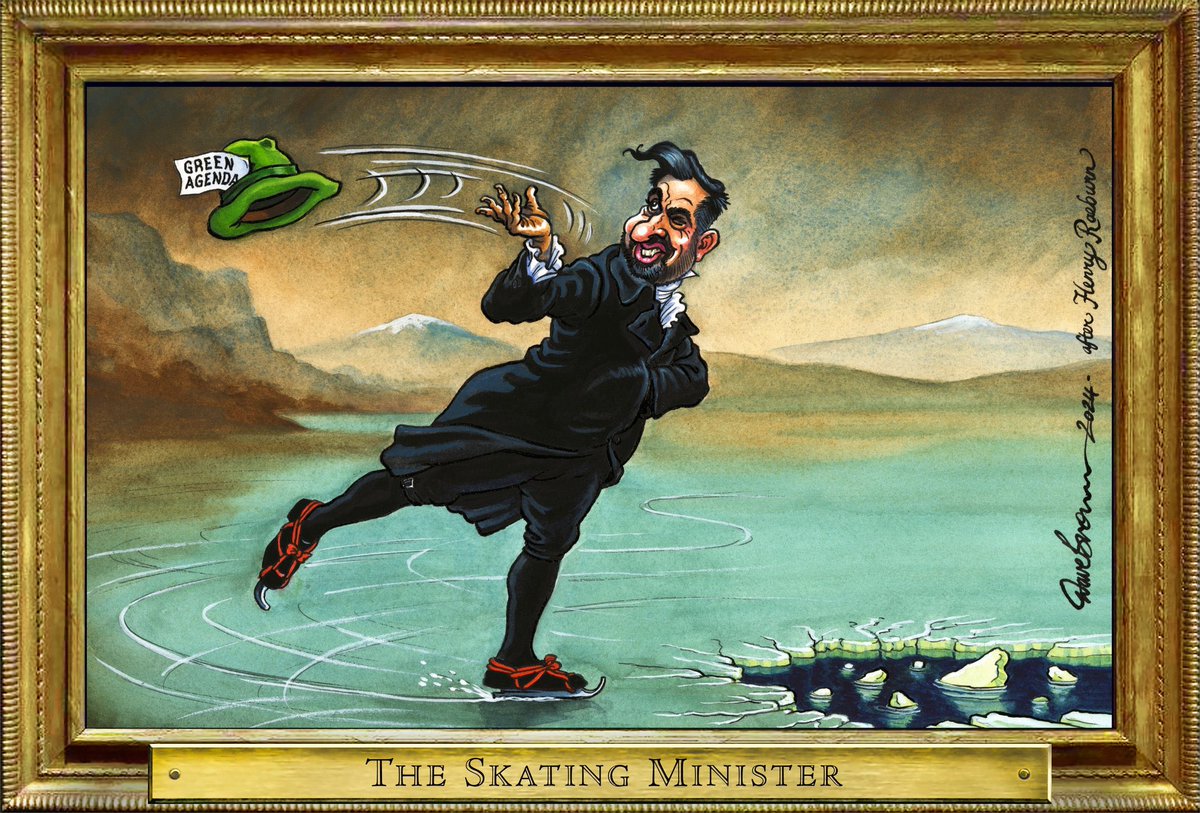 Dave Brown's #RoguesGallery cartoon, after #HenryRaeburn #HumzaYousaf #FirstMinister #SNP #ScottishGreens #GreenParty #ScotGov #Scotland #ClimateCrisis #NoConfidence – political cartoon gallery in London