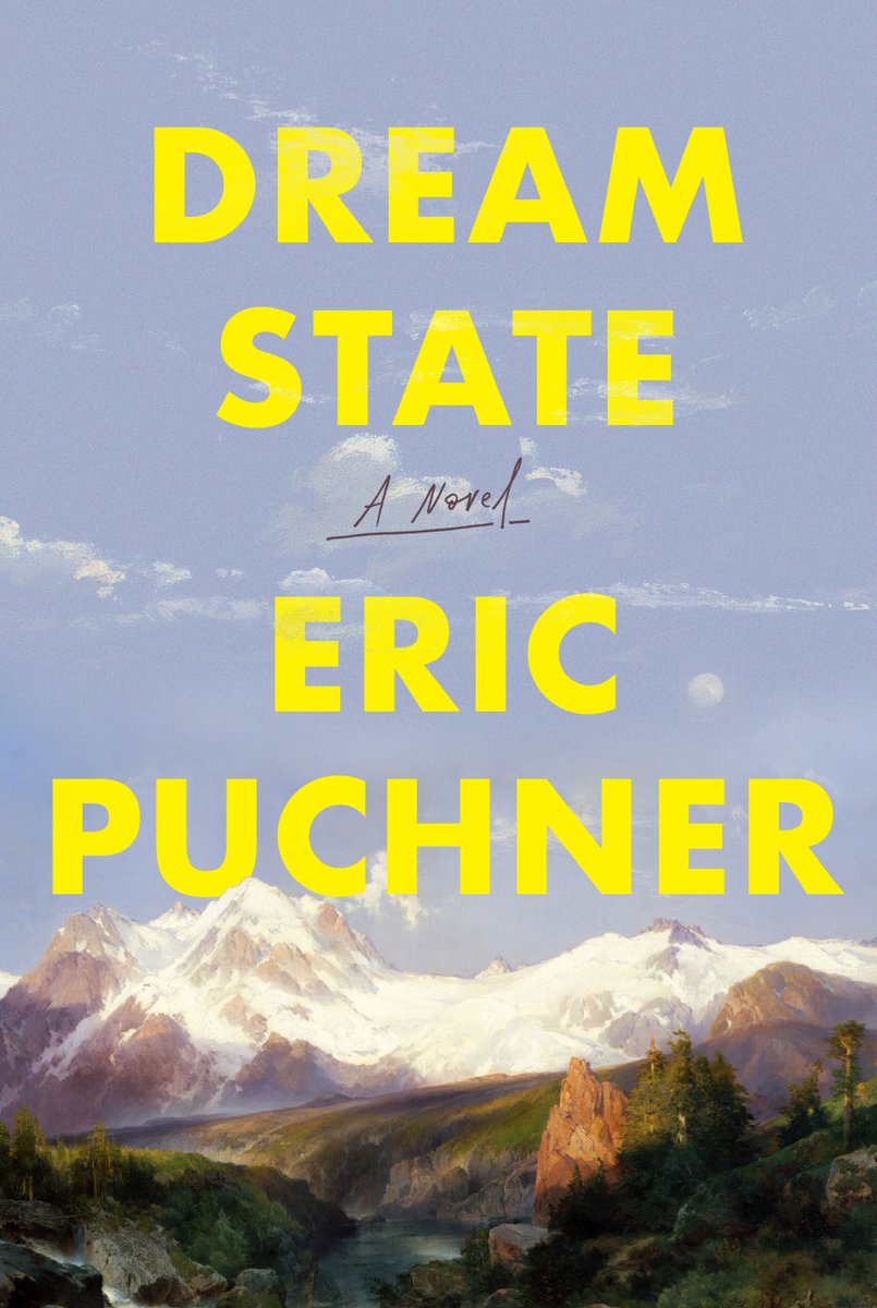 First official peek at the cover of Eric Puchner's next novel, DREAM STATE, coming March 2025! Stay tuned for this one - it's deeply funny, humane, and infused with the wonder and sadness of life.