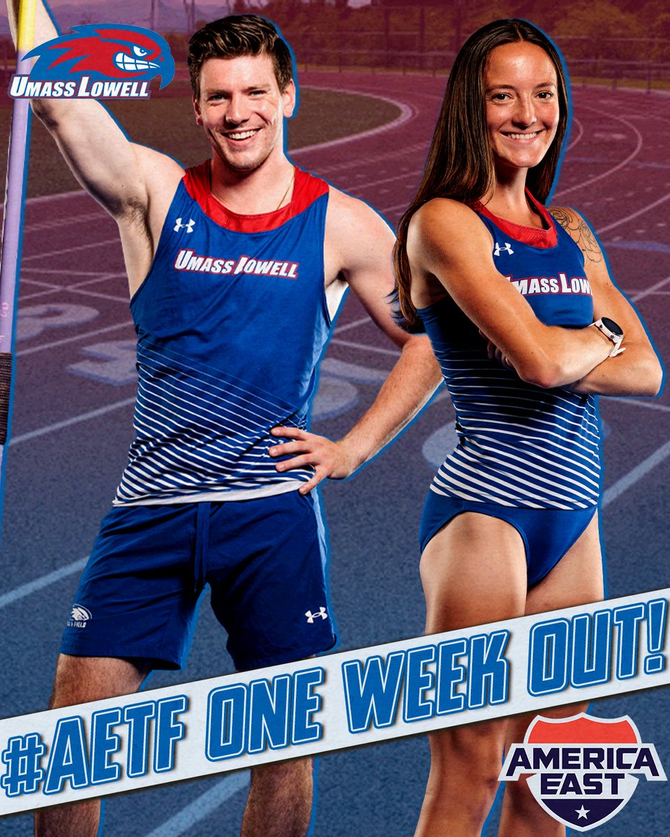 T- 1 week until we crown the #AETF Men's Outdoor Champion! The men's @RiverHawkXCTF team gearing up to defend their title! For more championship details visit our Championship Central: bit.ly/3UANGZy