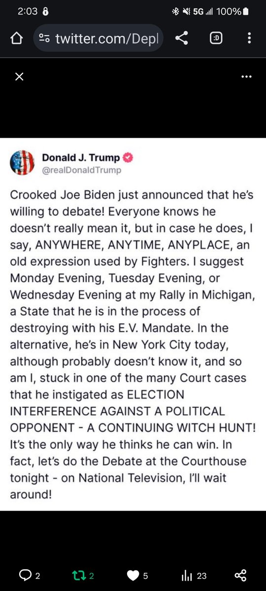 @BidenHQ In case your handelers missed it. Make the date!