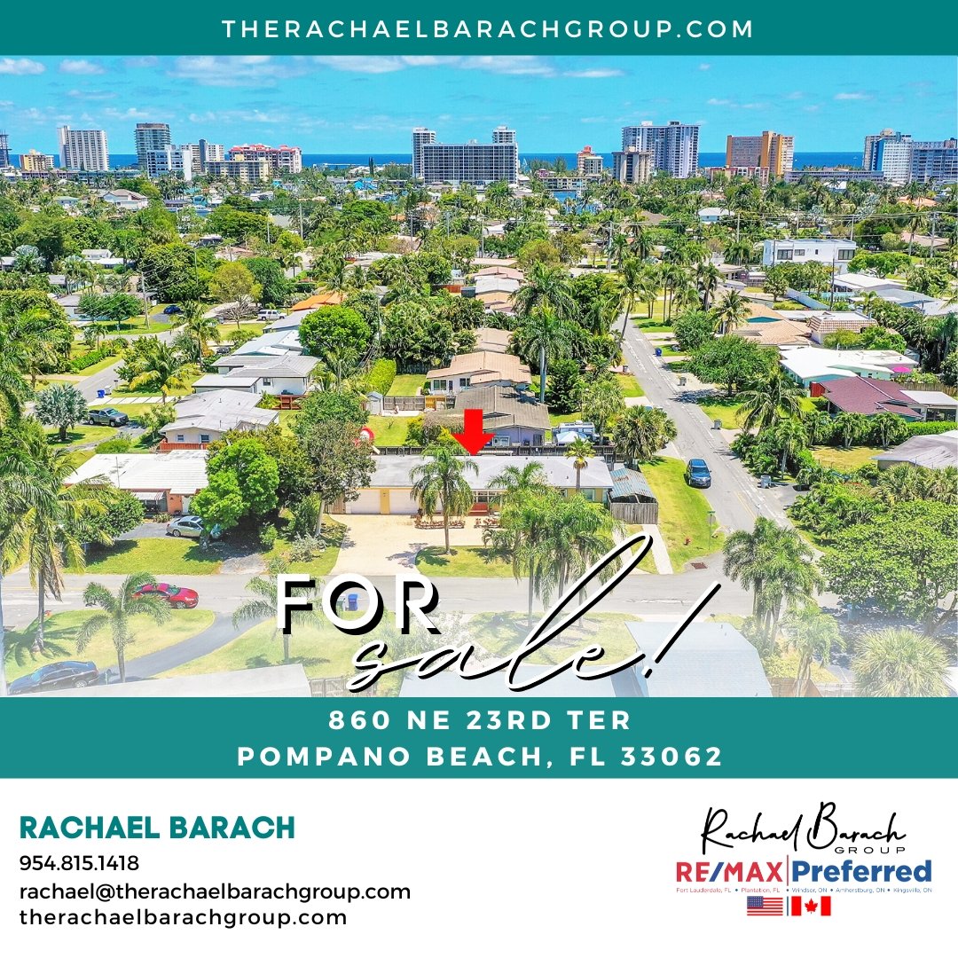 ⁣FOR SALE!!

📍860 NE 23rd Ter, Pompano Beach, FL 33062

3 beds🛌2 baths🛁 $790,000💵

#TheRachaelBarachGroup

Rachael Barach: 954-815-1418⁣
Crystal Beatty Gargiulo: 954-465-8384

#BeachwayEstates #PompanoBeach #PompanoBeachExpert #LocalExpert #listing #ForSale