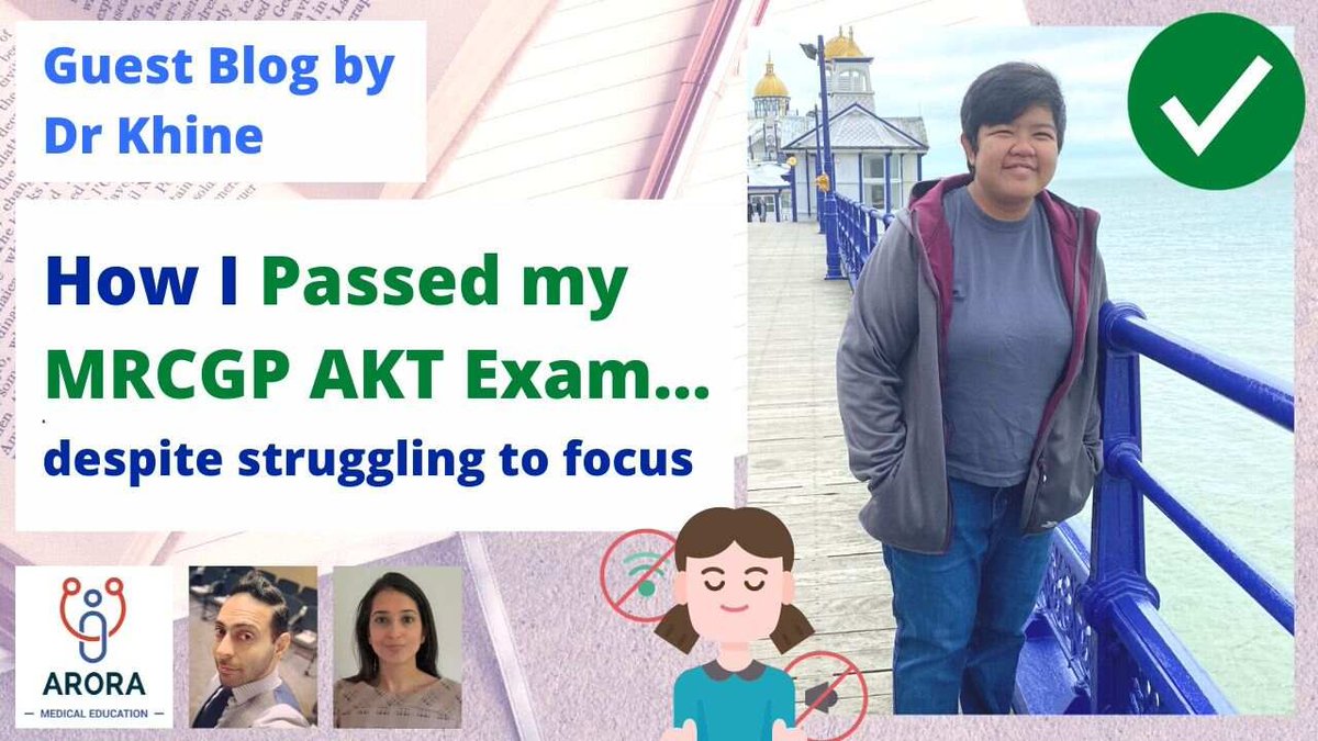 🙌 How I Passed MRCGP AKT despite struggling to focus: Dr Khine. Read here 👉 aroramedicaleducation.co.uk/how-i-passed-a…

#Meded #FOAMed #FOMed #MedicalEducation #CanPassWillPass #MedTwitter #iWentWithArora