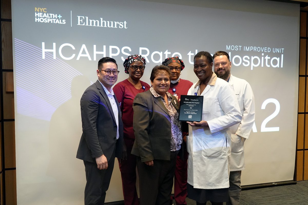 #CareExperienceWeek begins next week and many of our facilities began to celebrate, including NYC Health + Hospitals/Elmhurst. Staff we awarded for their dedication to our patients and quality care: on.nyc.gov/4a3S7lp.