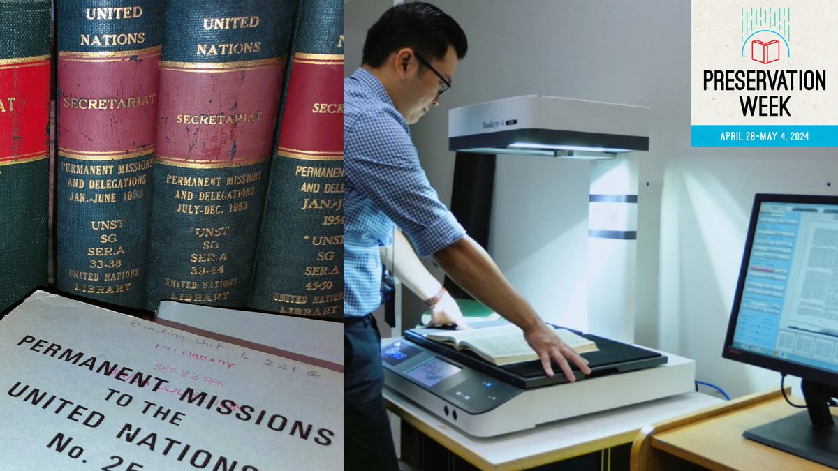 The #UNLibrary Digitization Team continues to digitize, preserve & make available historic @UN parliamentary & normative documents & publications. The 'UN Blue Book' is the latest digitized collection of UN historical documents, visit: ow.ly/BuhP50RjpUh #PreservationWeek