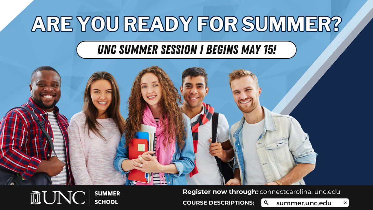 Are you ready for summer? @uncsummerschool Summer Session I kicks off May 15th. Explore the perfect courses for your schedule at summer.unc.edu. Don't wait—register now at connectcarolina.unc.edu! #uncsummerschool #gdtbath #uncchapelhill