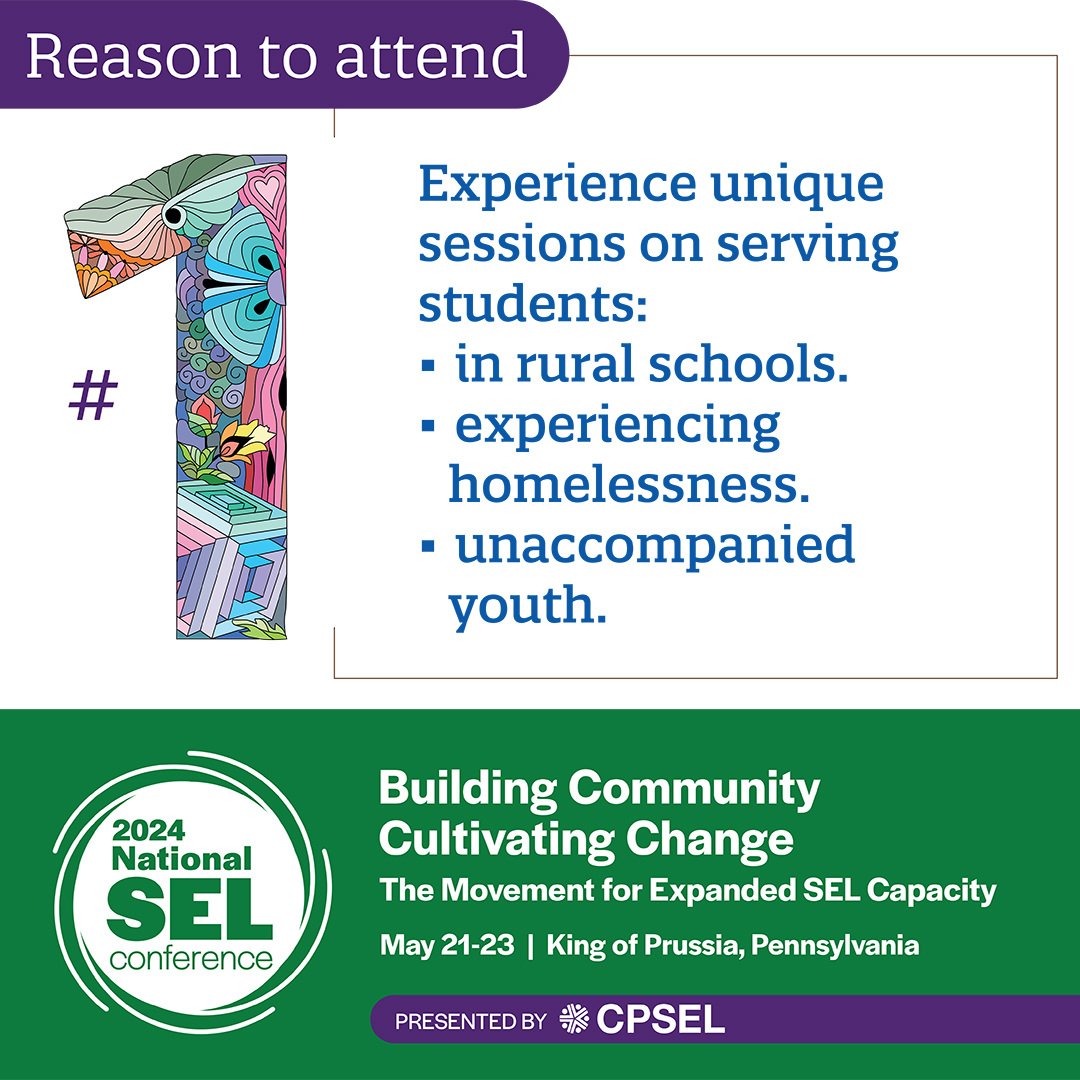 And the #1 reason to attend 2024 #NSELconference, May 21-23, King of Prussia: Unique sessions on supporting students in rural schools, connecting personal identities to social relationships, & instilling confidence in youth to take action against racism. hubs.ly/Q02v9FPP0