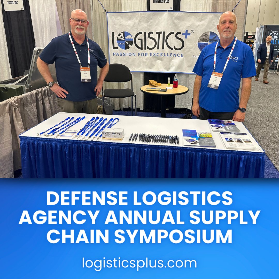Logistics Plus had a fantastic time at the Defense Logistics Agency Annual Supply Chain Symposium! Blaine Kurtz & Michael Scally had a great time making new connections. Thank you to all that visited our stand. logisticsplus.com #Defense #Logistics #SupplyChain