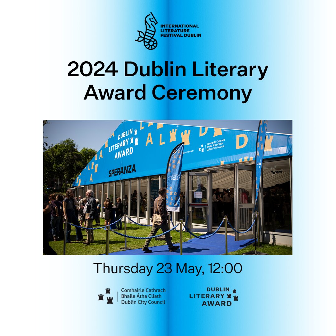 Join us on Thursday 23rd of May for the 2024 Dublin Literary Award Ceremony! 🏆

Save your spot to watch online here: crowdcast.io/c/ub4qi5l6aydk

#DublinLiteraryAward #DublinLitAward