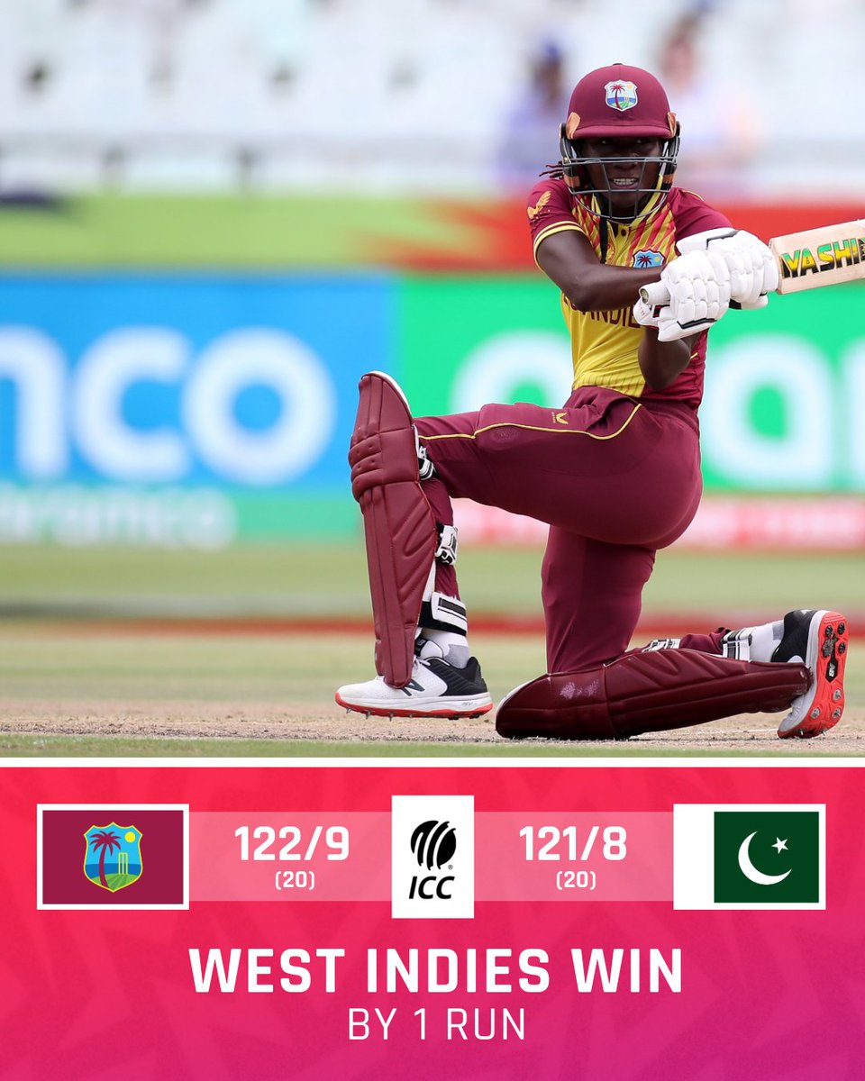 West Indies pull off a thrilling one-run win in Karachi against the hosts 😯

Watch the series on icc.tv (in select regions) 📺

#PAKvWI 📝: bit.ly/3U9tdti