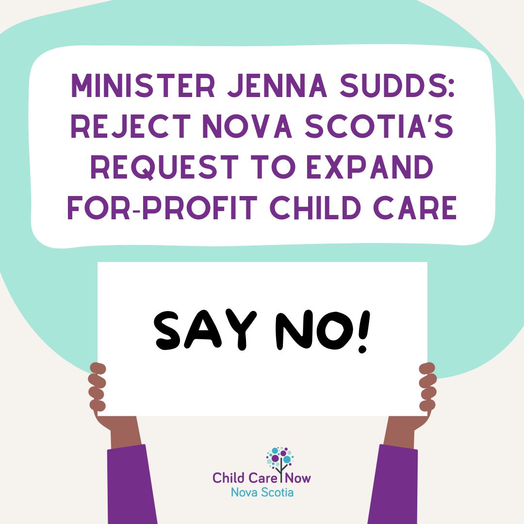 Yesterday, @BeckyDruhan, Minister of @nseducation, asked @JennaSudds, Minister of Families, Children, and Social Development, to allow @nsgov to provide public funding to private, for-profit child care centres. #nspoli #cdnpoli #cdnchildcare