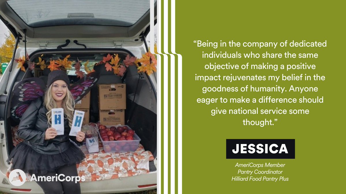 As the pantry coordinator through @OhioFoodbanks, our member Jessica serves alongside volunteers and donors to improve the well-being of her community. From organizing food drives to recruiting volunteers, find out what inspires Jessica to serve this #NVW. ⤵️