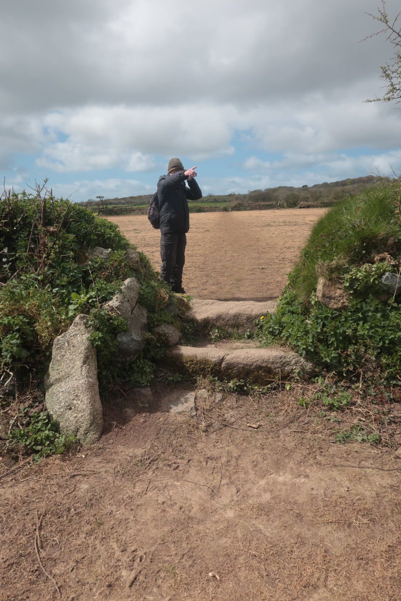 puddleswellies's tweet photo. @LakesStiles And here's a couple more igneous greats, both as modelled by the inestimable @loyalrebelkerno, en route to Madron Holy Well; and a little water god worship therein #WalkingInCornwall #hiking #madron #kernow #penwith https://t.co/r3SPoxcD58