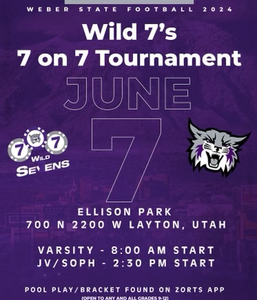 Don't miss the best camp in the West! 7 on 7 Tournament on June 7! Sign up today! 🔗: bit.ly/3JxY26l #WeAreWeber