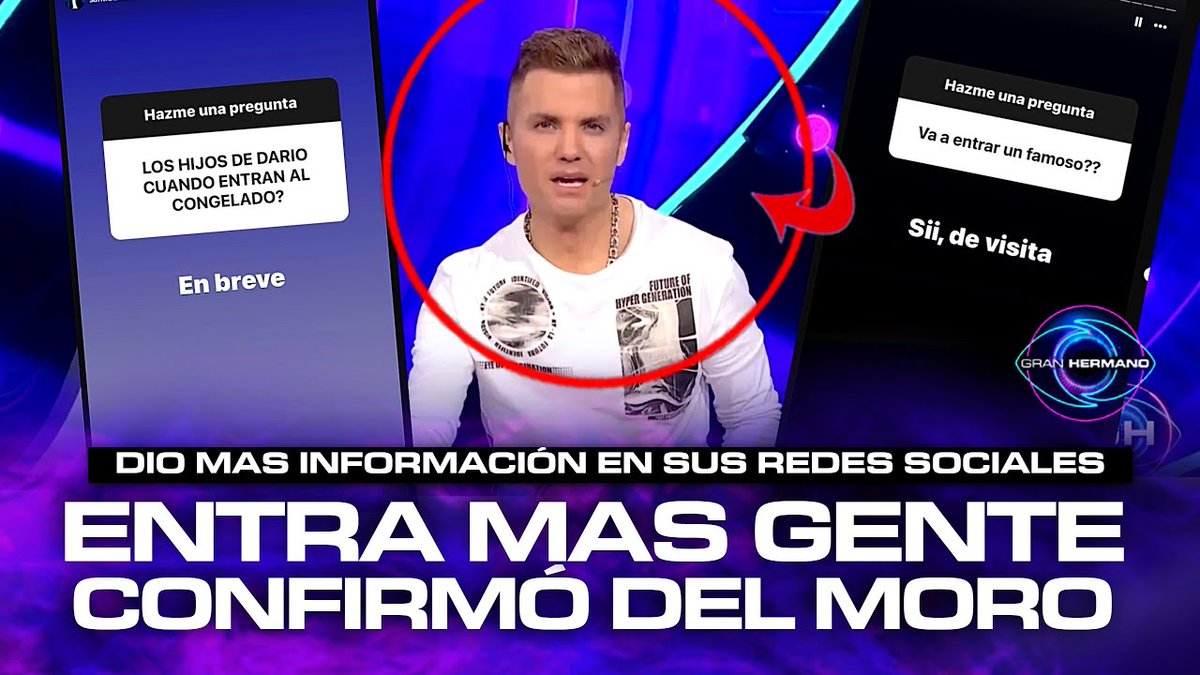 Santiago del Moro CONFIRMÓ QUE ENTRA MAS GENTE y MINIMIZÓ las CRÍTICAS al formato: 'Somos un ÉXITO pese quien le pese' #GranHermano

🔴 MIRA EL VIDEO: youtu.be/ShJ26hQhxFQ