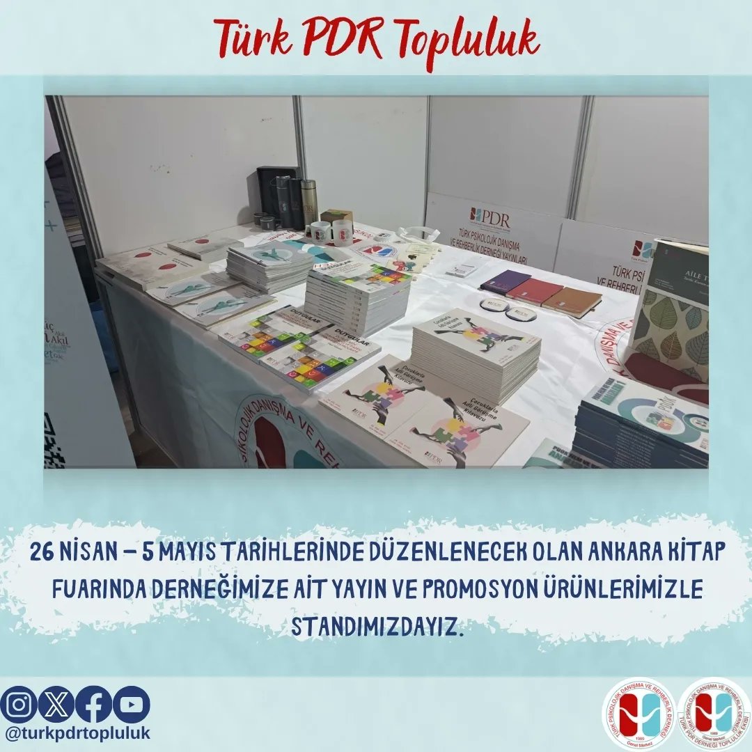 ATO Congresium'da düzenlenen 2024 Ankara Kitap Fuarı yarından itibaren kapılarını ziyaretçilerine açıyor.5 Mayıs tarihine kadar sürecek olan fuarda Derneğimize ait yayınlarımız ve promosyon ürünlerimiz standımızda yerini alacaktır.