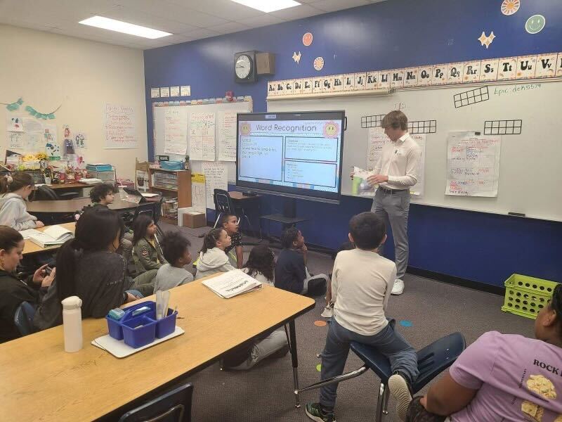 Caleb Crump &amp; Jaclyn Tucker assisted w/ the United Way "Champions of Literacy" book delivery. They visited elementary schools, delivered books, &amp; read to students. It was a great experience for our young professionals to interact with students &amp; give their time to a great cause.