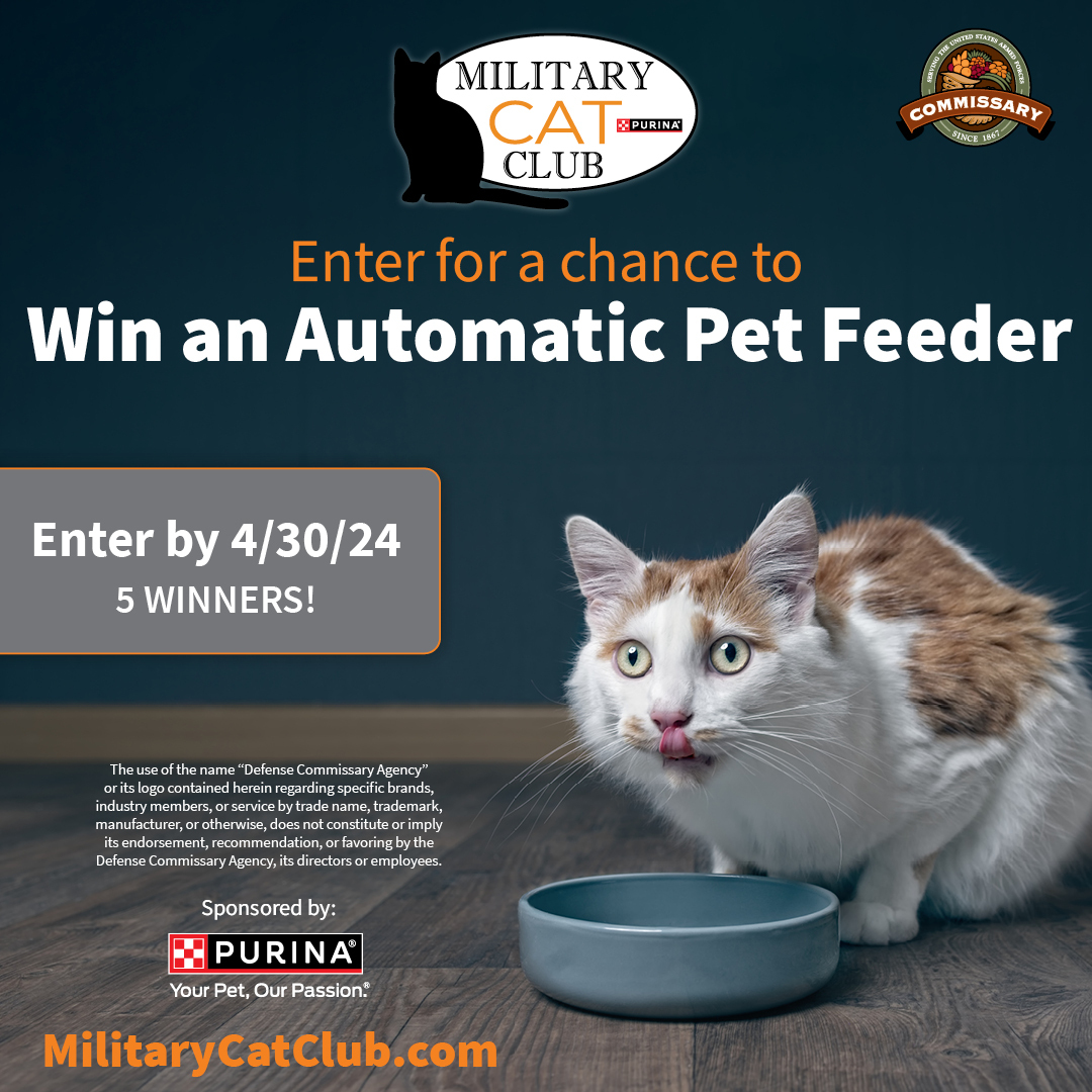 Enter to Win!! Now until April 30th. Enter at: MilitaryCatClub.com/contests #Milpet #MilitaryCatClub #Purina