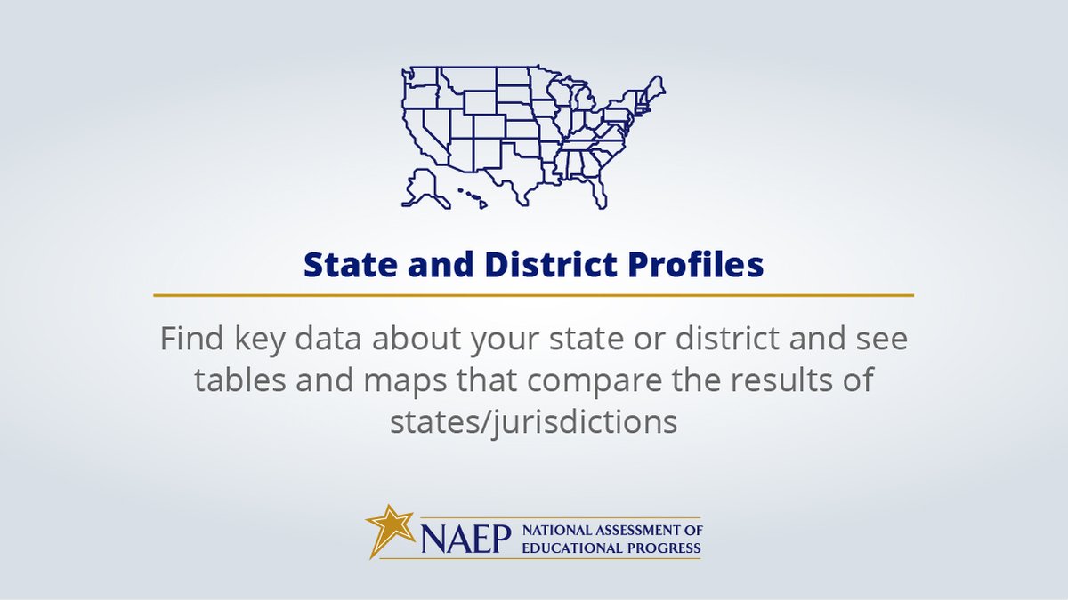 States assess students based on their own standards. NAEP provides a common measure for all states. This high quality, nationally representative assessment enables valid comparisons of student achievement across states. nationsreportcard.gov/data_tools.aspx