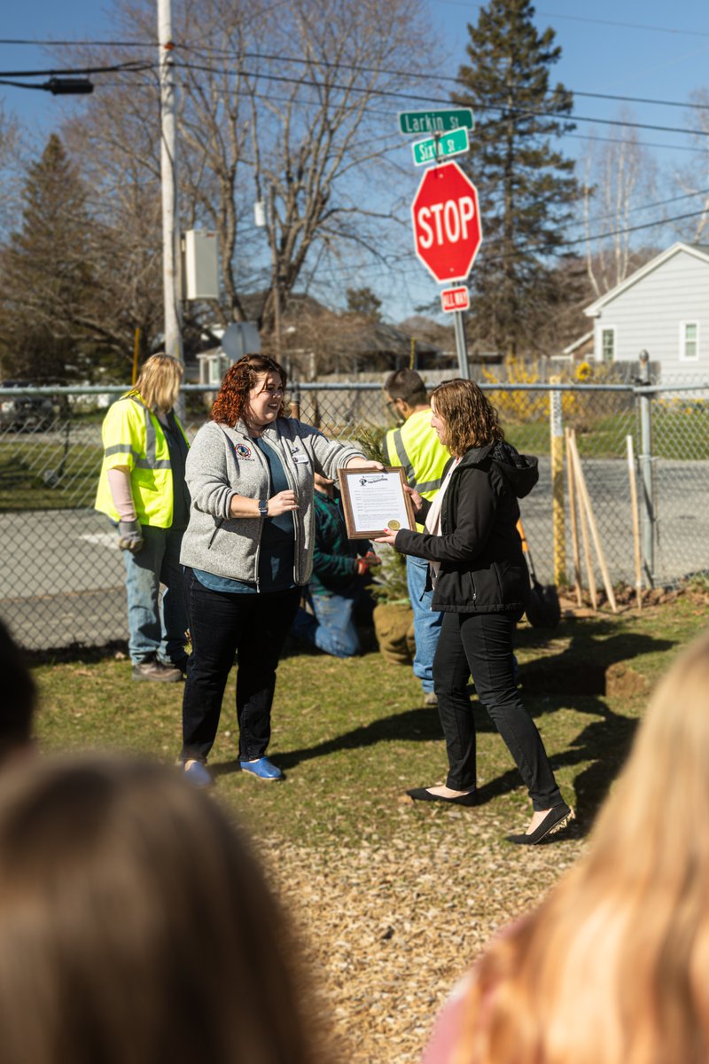 Happy Arbor Day! A Norway Spruce was planted at Vine Street School the morning of Friday, April 26, with the help of Public Works and students from Vine Street!