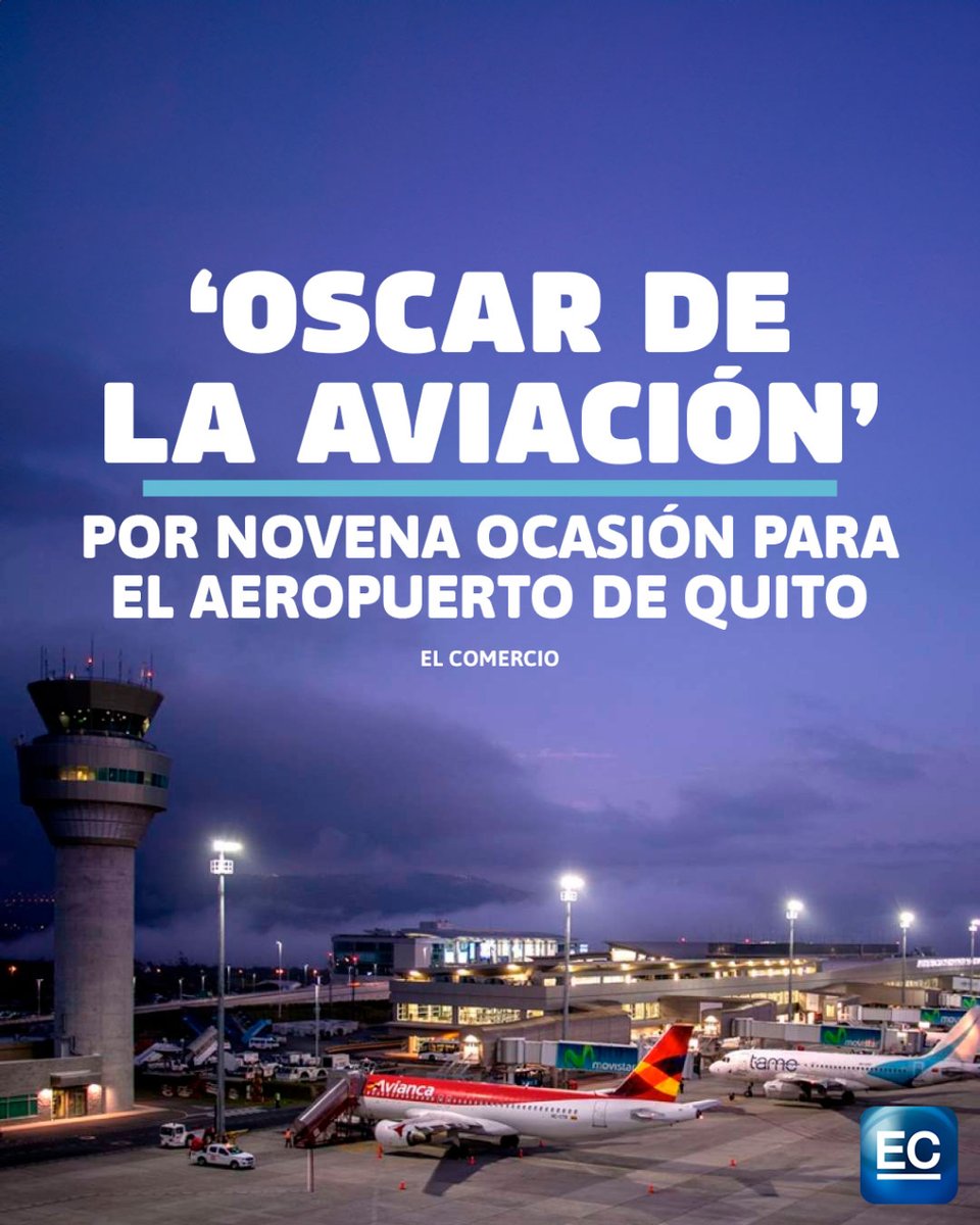 Este no es el primer reconocimiento internacional que recibe el Aeropuerto Mariscal Sucre de #Quito en este 2024: i.mtr.cool/pfuqfkvgym