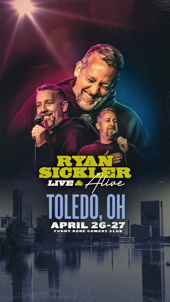Toledo! I’m here! Come see me at the @toledofunnybone tonight and tomorrow! Tickets at ryansickler.com/tour!